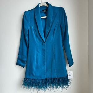 Aidan Maddox Feather Tuxedo Dress
